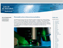 Tablet Screenshot of biophotonik.org